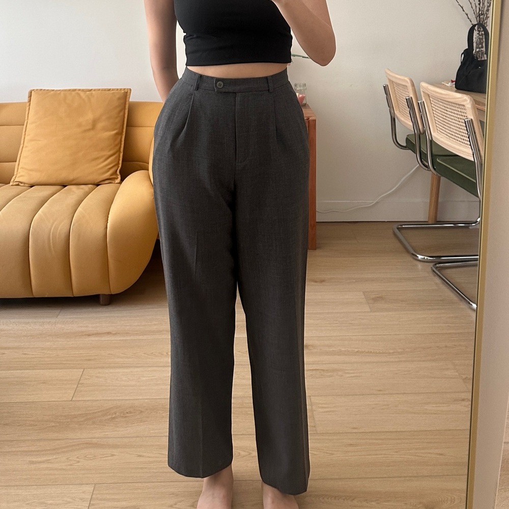 Ann Taylor Gray Wide Leg Trousers